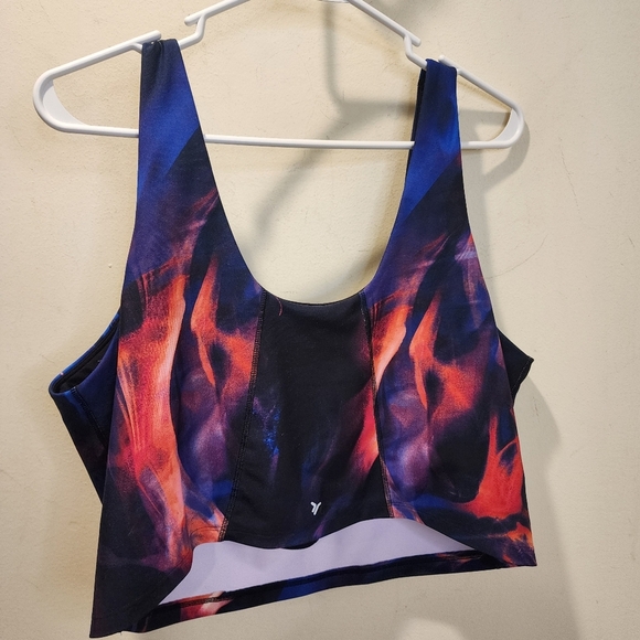 Old  Navy Light Support Vibrant Abstract Sport Bra  Crop Top XXL - Picture 6 of 11
